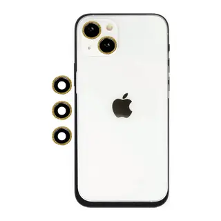 Apple iPhone 14 Uyumlu Shine Kamera Lens - Gold