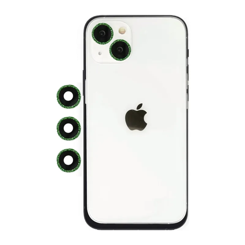 Apple iPhone 14 Uyumlu Shine Kamera Lens - Yeşil
