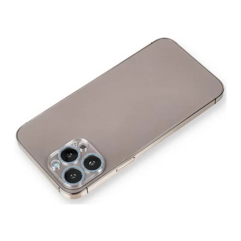 Apple iPhone 12 Pro Max Uyumlu Shine Kamera Lens Koruma Cam - Sierra Blue