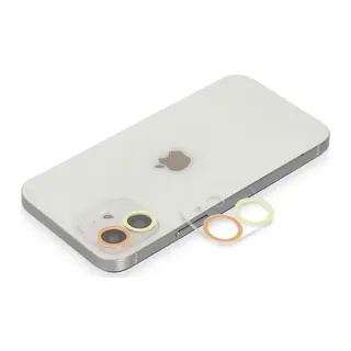 Apple iPhone 11 Uyumlu Renkli Kamera Lens Koruma Cam - Sarı-Turuncu