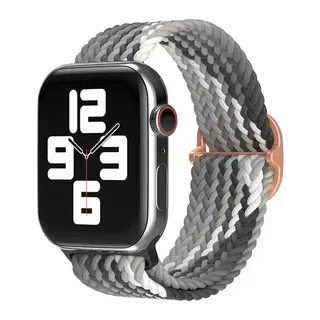 Apple Watch 38mm Uyumlu Star Kordon - Gri-Siyah