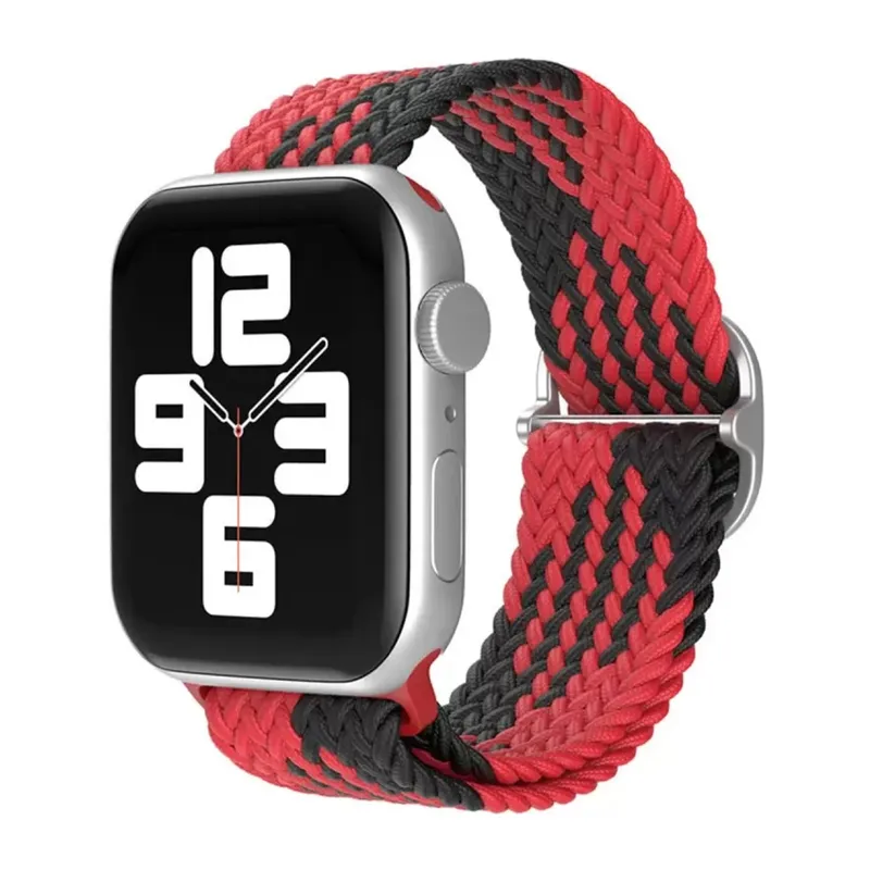 Apple Watch 38mm Uyumlu Star Kordon - Kırmızı-Siyah