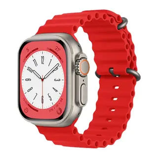 Apple Watch 42mm Uyumlu Ocean Kordon - Kırmızı