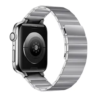 Apple Watch 38mm Uyumlu KR404 Huks Kordon - Gümüş