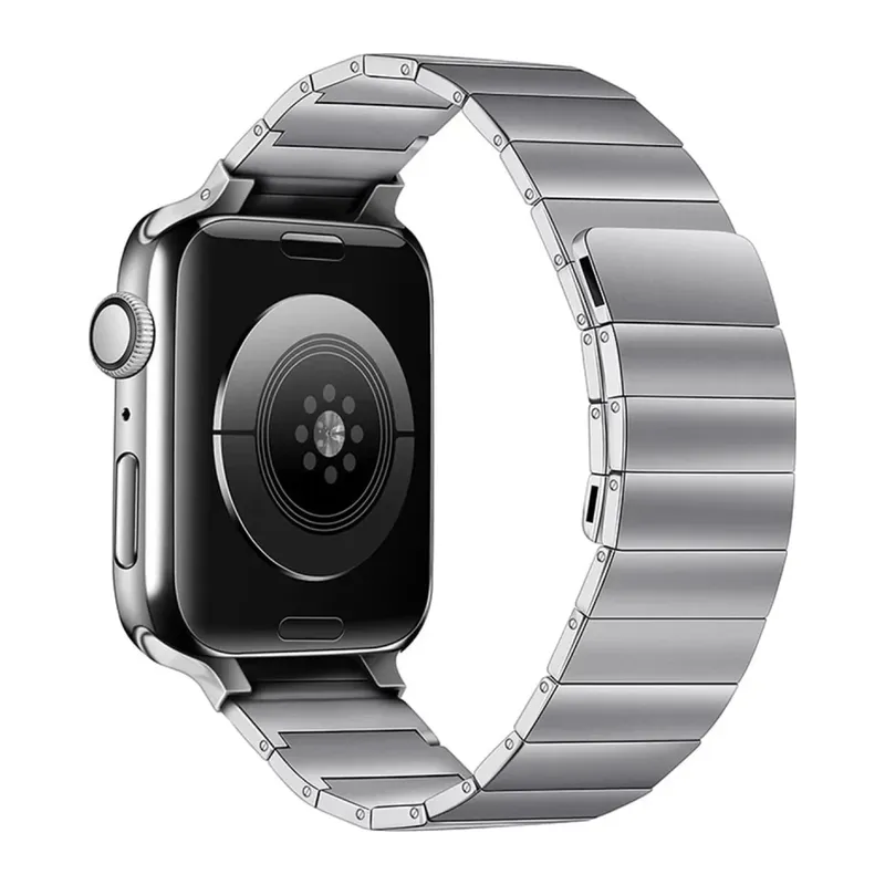 Apple Watch 38mm Uyumlu KR404 Huks Kordon - Gümüş
