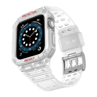 Apple Watch 42mm Uyumlu KR401 Silikon Kordon - Şeffaf
