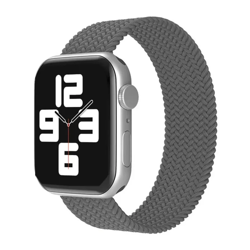 Apple Watch 38mm Uyumlu Ayarlı Solo Silikon Kordon - Gri