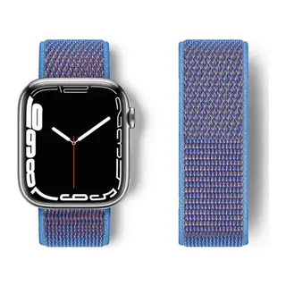 Apple Watch 42mm Uyumlu Hasırlı Cırtcırtlı Kordon - Mor