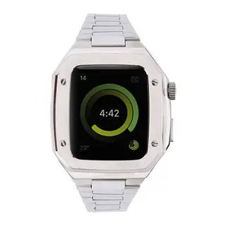 Apple Watch 44mm Uyumlu Metal Petek Kasalı Kordon - Gümüş