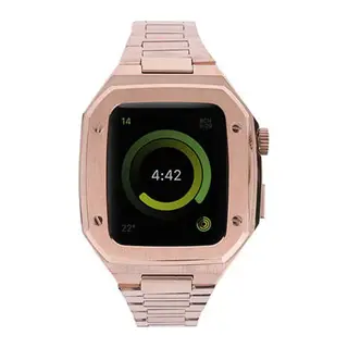 Apple Watch 44mm Uyumlu Metal Petek Kasalı Kordon - Rose Gold