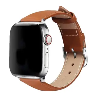 Apple Watch 42mm Uyumlu NL26 Deri Kordon - Taba