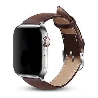 Apple Watch 42mm Uyumlu NL26 Deri Kordon - Kahverengi