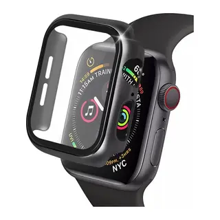 Apple Watch 41mm Uyumlu Camlı Kasa Ekran Koruyucu - Siyah