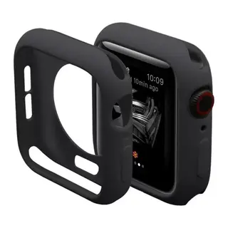 Apple Watch 38mm Uyumlu Silikon Alt Kasa - Siyah