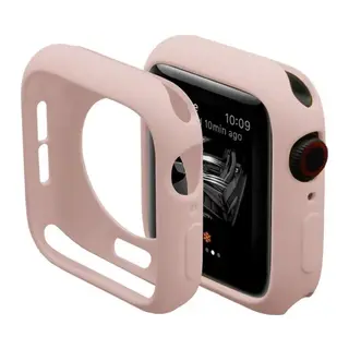 Apple Watch 40mm Uyumlu Silikon Alt Kasa - Pudra