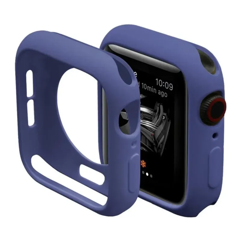 Apple Watch 44mm Uyumlu Silikon Alt Kasa - Mavi