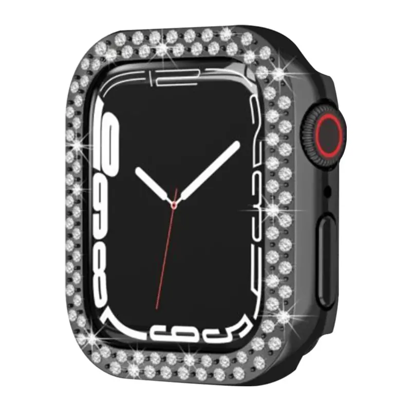 Apple Watch 42mm Uyumlu Taşlı Kasa - Siyah
