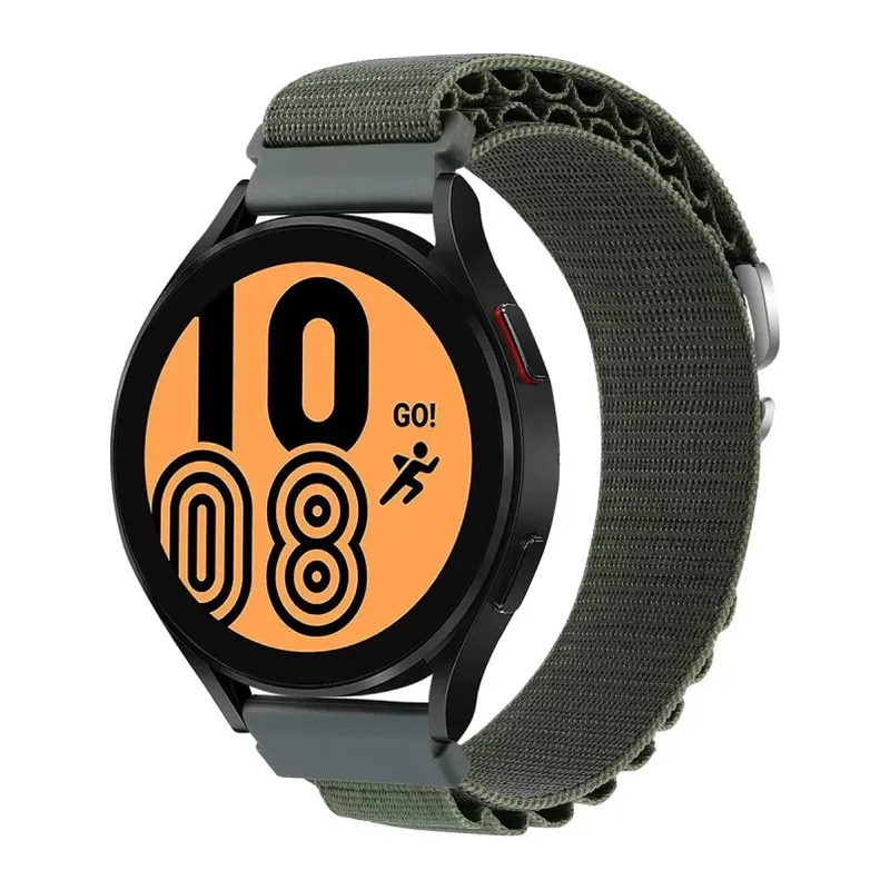 Watch 20mm Uyumlu KR410 Kumaş Kordon - Yeşil