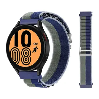 Watch 20mm Uyumlu KR410 Kumaş Kordon - Lacivert-Yeşil