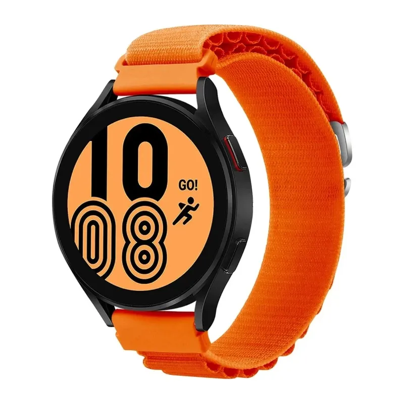 Watch 22mm Uyumlu KR410 Kumaş Kordon - Turuncu