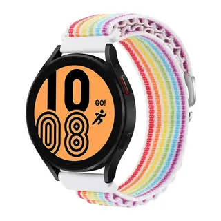 Watch 22mm Uyumlu KR410 Kumaş Kordon - Gökkuşağı