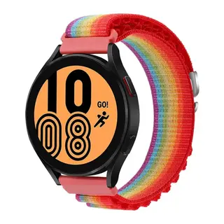 Watch 22mm Uyumlu KR410 Kumaş Kordon - Gökkuşağı 1