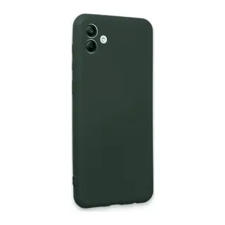 Samsung Galaxy A04E Uyumlu Kılıf First Silikon - Koyu Yeşil