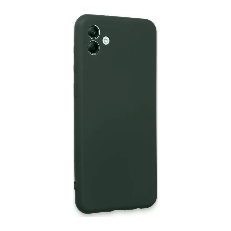 Samsung Galaxy A04E Uyumlu Kılıf First Silikon - Koyu Yeşil