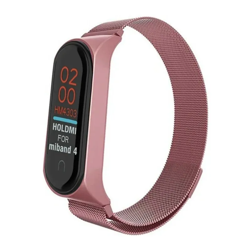 Xiaomi Mi Band 4 Metal Mıknatıslı Kordon - Rose