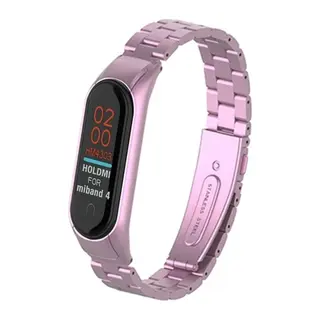 Xiaomi Mi Band 4 Metal Baklalı Kordon - Rose