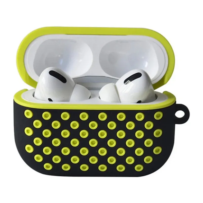 Apple Airpods Pro 2 (2.nesil) Uyumlu Spor Delikli Kılıf - Siyah-Sarı