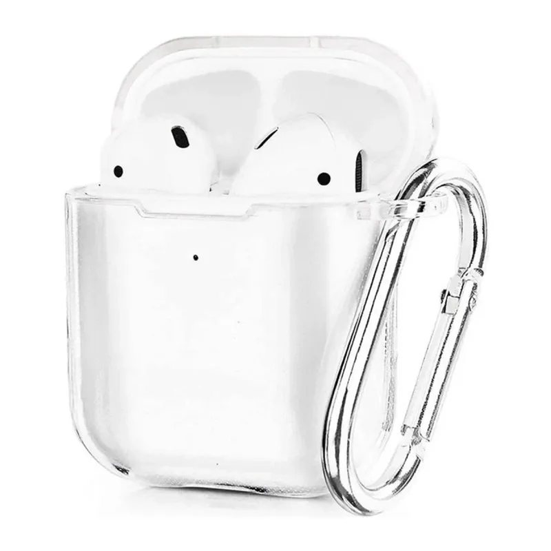 Apple Airpods 2 (2.nesil) Uyumlu Hang Kılıf - Şeffaf