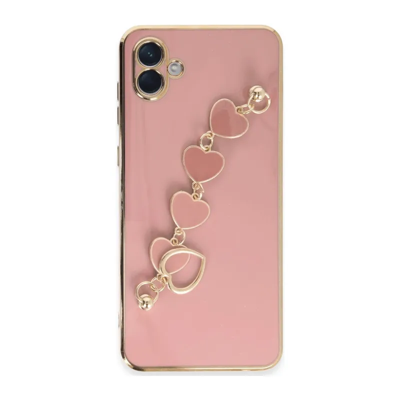 Samsung Galaxy A04E Uyumlu Kılıf Esila Silikon - Pudra