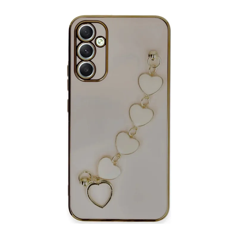 Samsung Galaxy A34 5G Uyumlu Kılıf Esila Silikon - Pudra