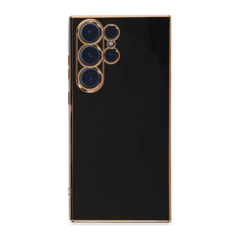 Samsung Galaxy S23 Ultra Uyumlu Kılıf Volet Silikon - Siyah