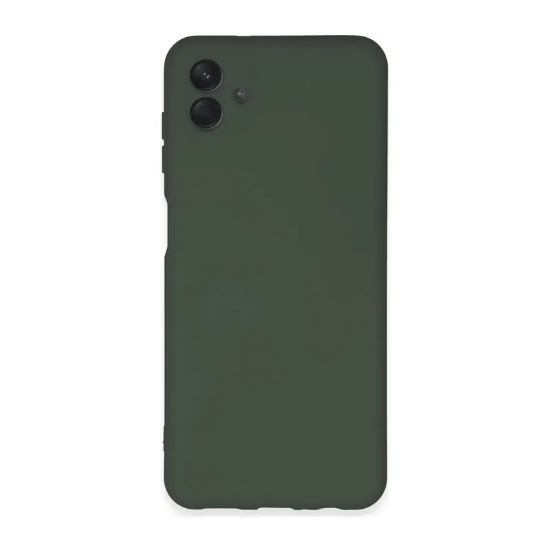 Samsung Galaxy A04E Uyumlu Kılıf Nano içi Kadife Silikon - Koyu Yeşil