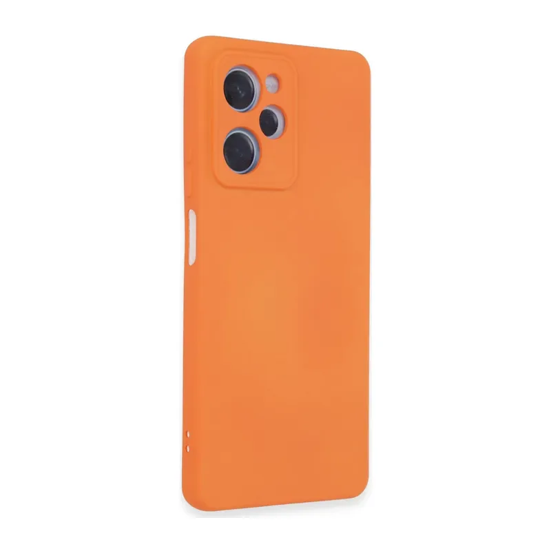 Xiaomi Poco X5 5G Uyumlu Kılıf Nano içi Kadife Silikon - Turuncu