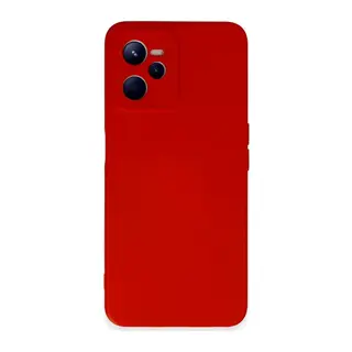 Realme C35 Kılıf Nano içi Kadife Silikon - Kırmızı
