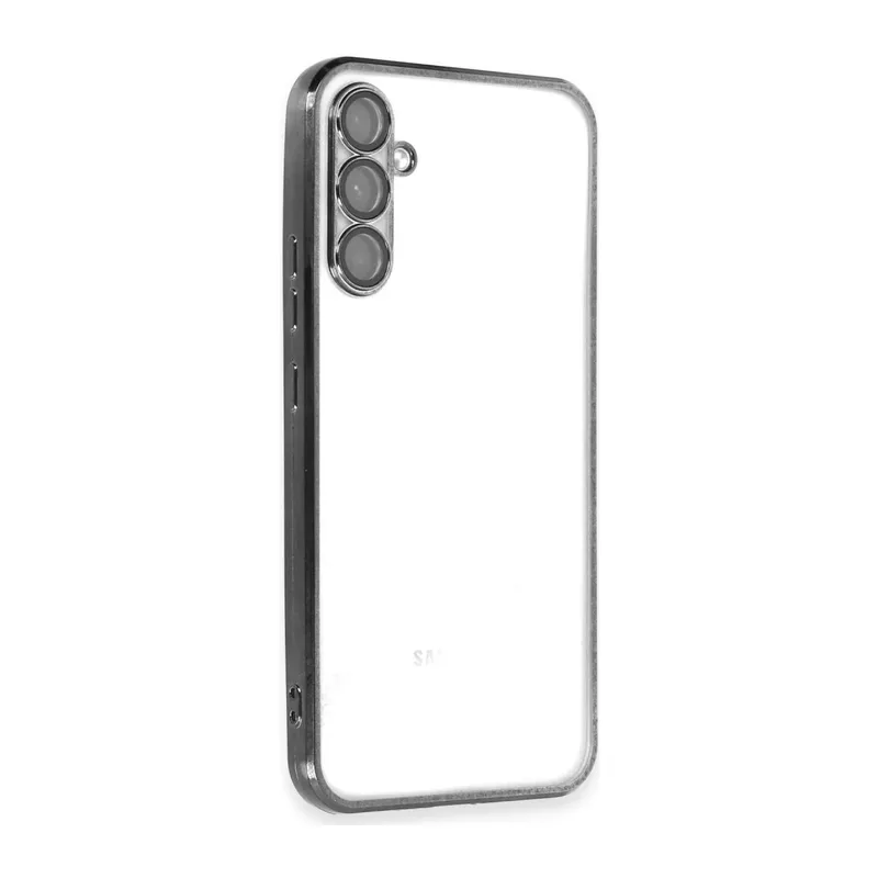 Samsung Galaxy A54 5G Uyumlu Kılıf Lensli Silikon - Siyah