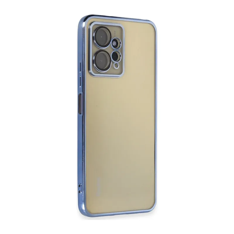 Xiaomi Redmi Note 12 4G Uyumlu Kılıf Lensli Silikon - Açık Mavi