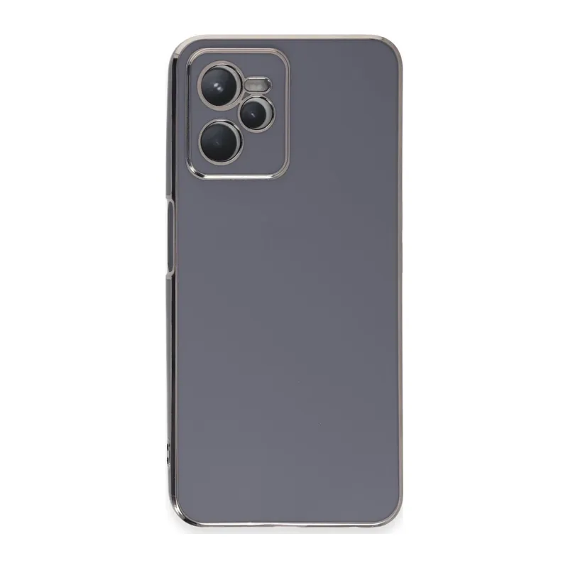 Realme C35 Kılıf Volet Silikon - Mavi