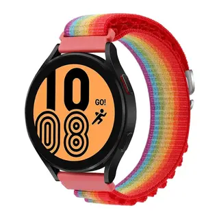 Watch 20mm Uyumlu KR410 Kumaş Kordon - Gökkuşağı 1