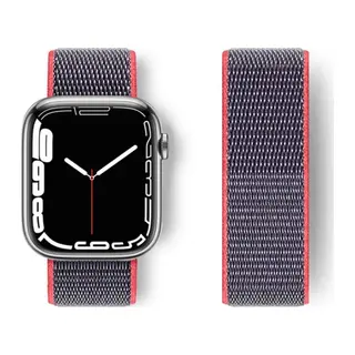 Apple Watch 42mm Uyumlu Hasırlı Cırtcırtlı Kordon - Pembe