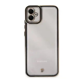 Samsung Galaxy A04E Uyumlu Kılıf Liva Lens Silikon - Siyah