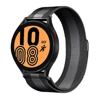 Watch 20mm Metal Mıknatıslı Kordon - Siyah-Beyaz