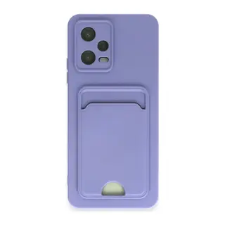 Xiaomi Poco X5 5G Uyumlu Kılıf Kelvin Kartvizitli Silikon - Lila