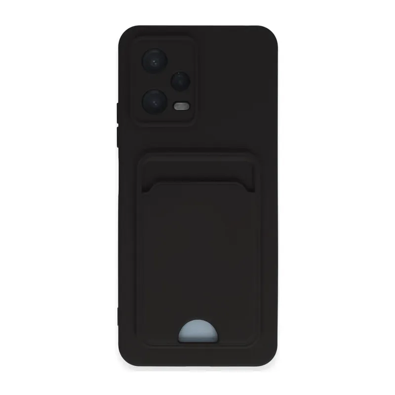 Xiaomi Poco X5 5G Uyumlu Kılıf Kelvin Kartvizitli Silikon - Siyah
