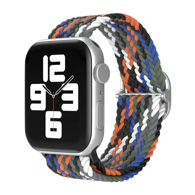 Apple Watch 42mm Uyumlu Star Kordon - Gri-Turuncu