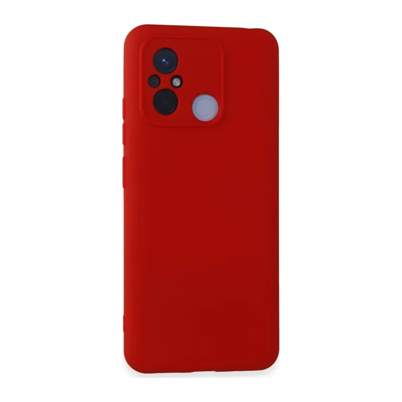 Xiaomi Redmi 12C Kılıf Nano içi Kadife Silikon - Kırmızı