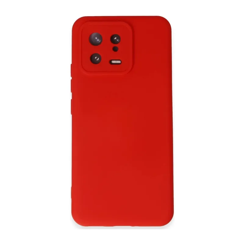 Xiaomi Mi 13 Uyumlu Kılıf Nano içi Kadife Silikon - Kırmızı